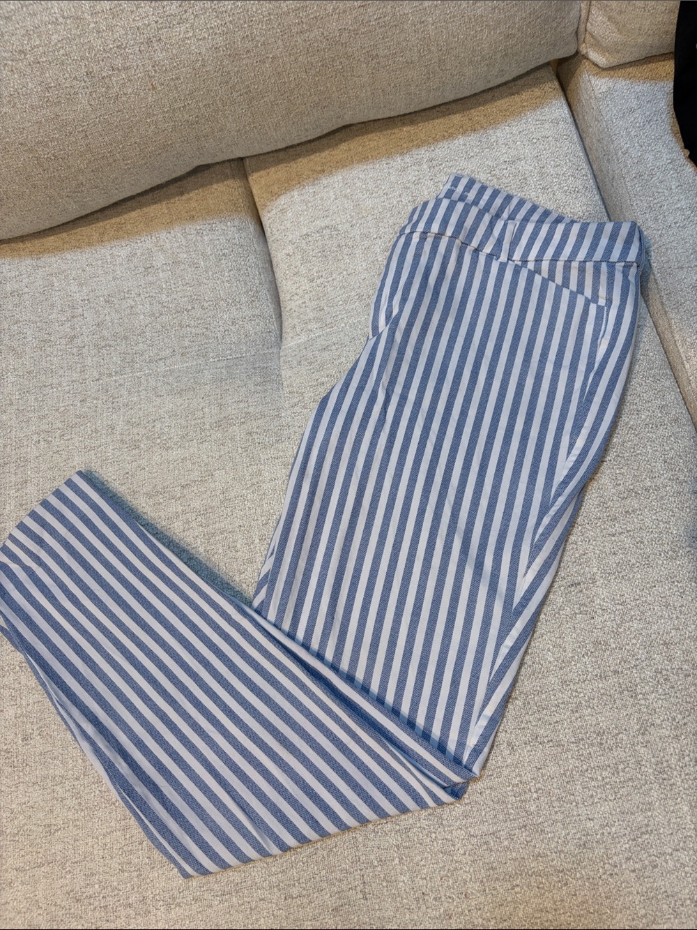 Old Navy Blue and White Striped Waistband Pants